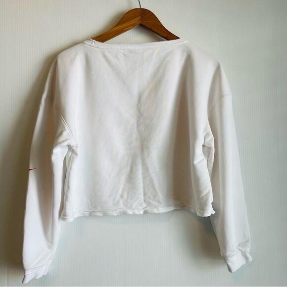 Nike fleece training sweatshirt white with multicolored nike logo size small - Picture 6 of 10